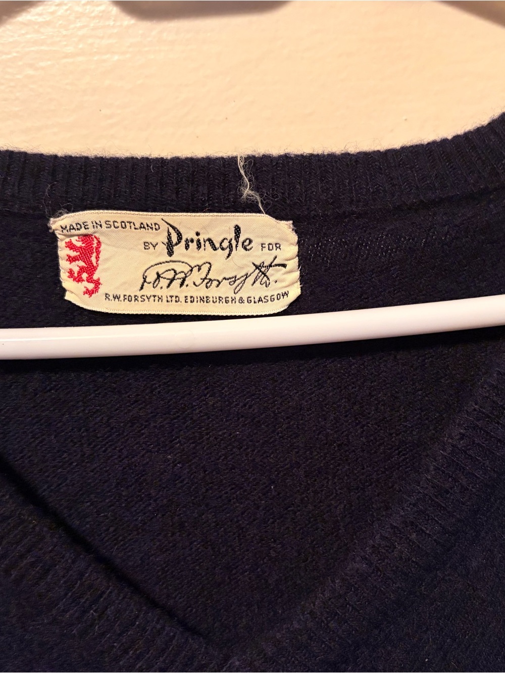 Pringle Women's Dark Navy V-Neck Sweater
